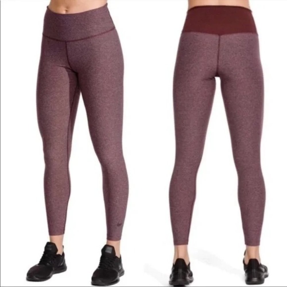Nike Women's Sculpt Maroon Dri Fit Activewear Leggings Size Small - Picture 12 of 12